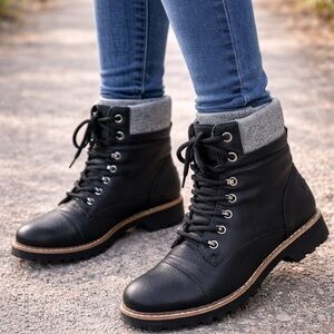 🔴Nautica black Faylene ankle boots 6.5